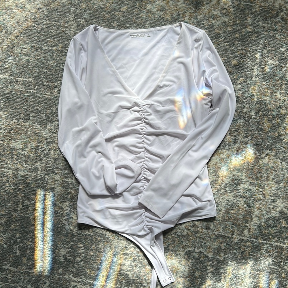 Ruched long sleeve Abercrombie body suit